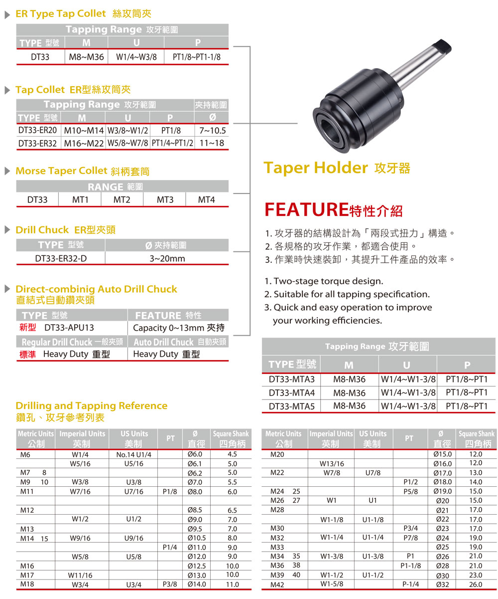 DT 鑽孔、攻牙器