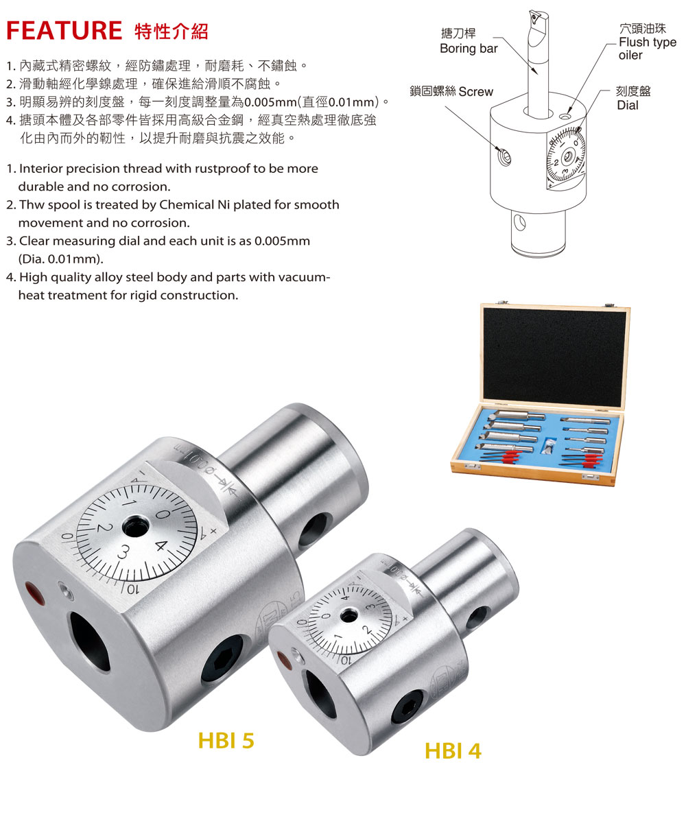 HBI 小徑微調精搪頭